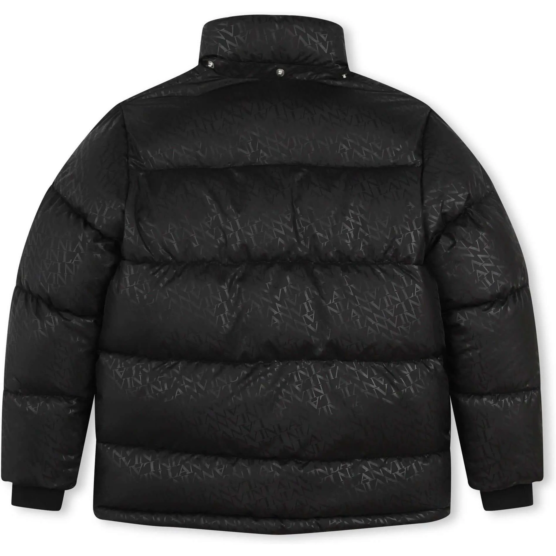 Manteau puffer noir pour garçons avec détails curb