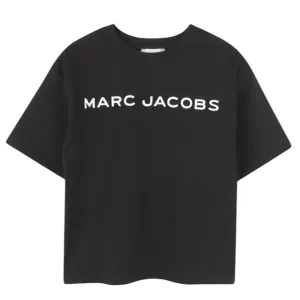 T-shirt noir à logo pour garçons