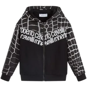 Pull à capuche manches longues noir pour garçons