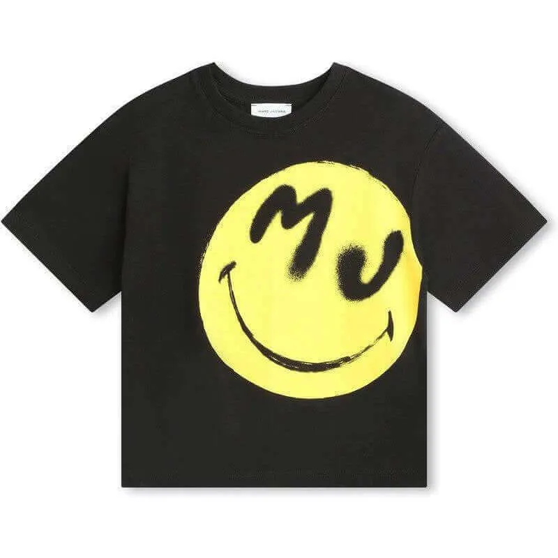T-shirt noir Marc Jacobs X Smileyworld pour garçons