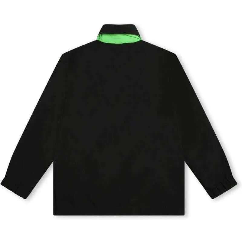 Veste réversible pour garçons avec logo graffiti noir