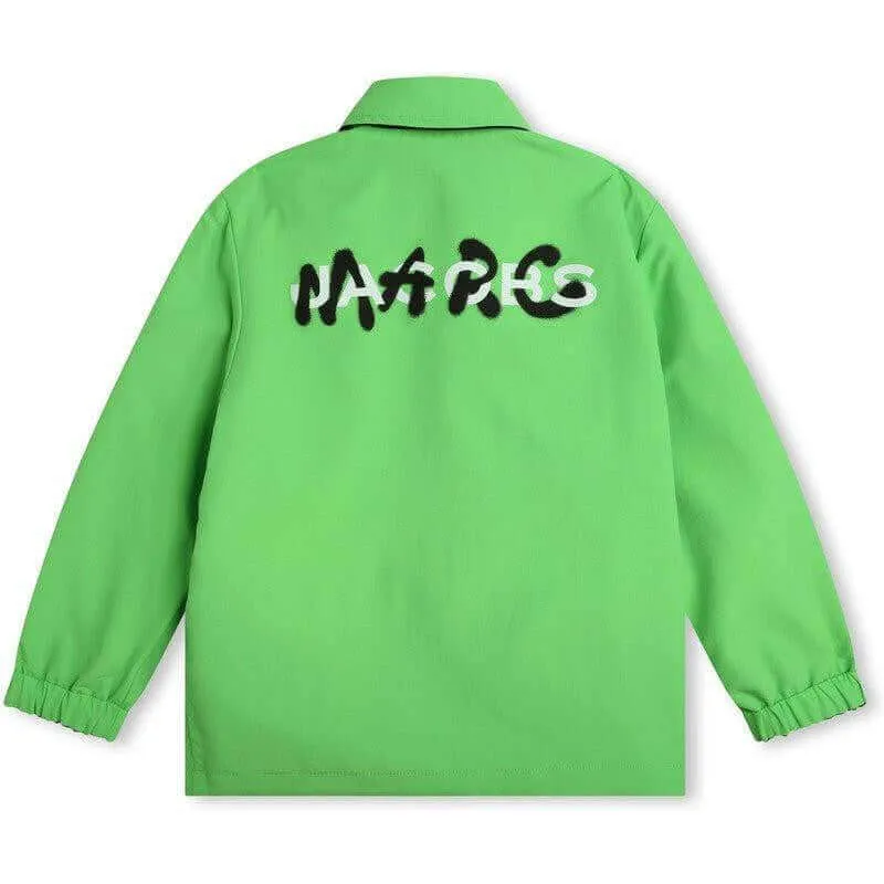 Veste réversible pour garçons avec logo graffiti noir