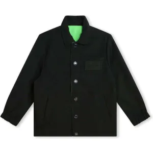 Veste réversible pour garçons avec logo graffiti noir