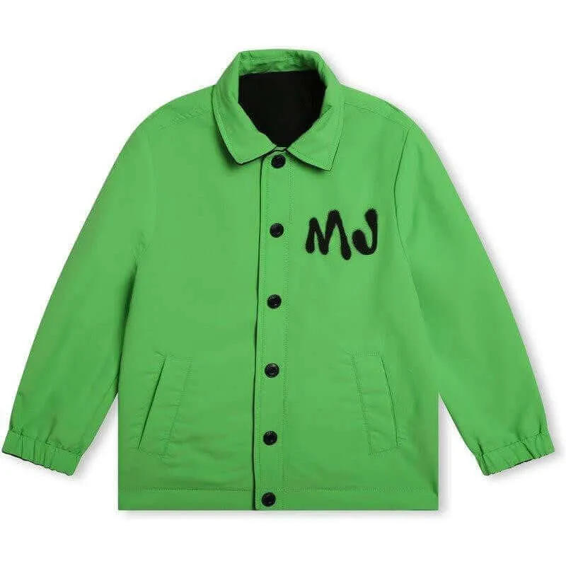 Veste réversible pour garçons avec logo graffiti noir