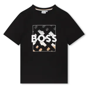 T-shirt à manches courtes noir pour garçons