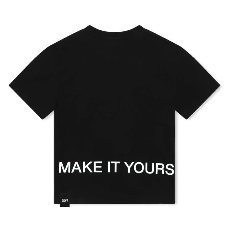 T-shirt à manches courtes noir pour garçons