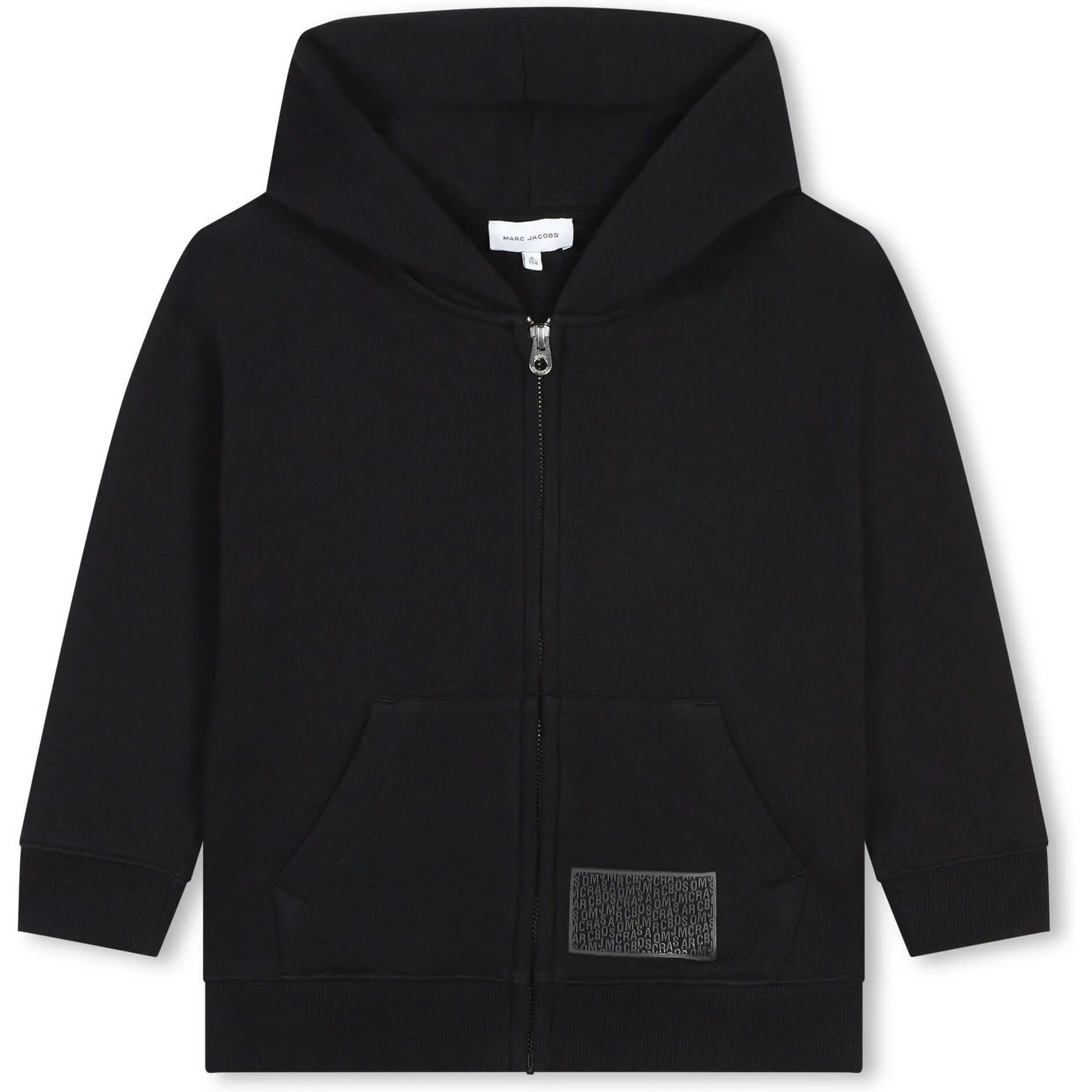 Pull à capuche noir pour garçons avec fermeture éclair