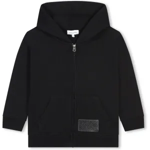 Pull à capuche noir pour garçons avec fermeture éclair
