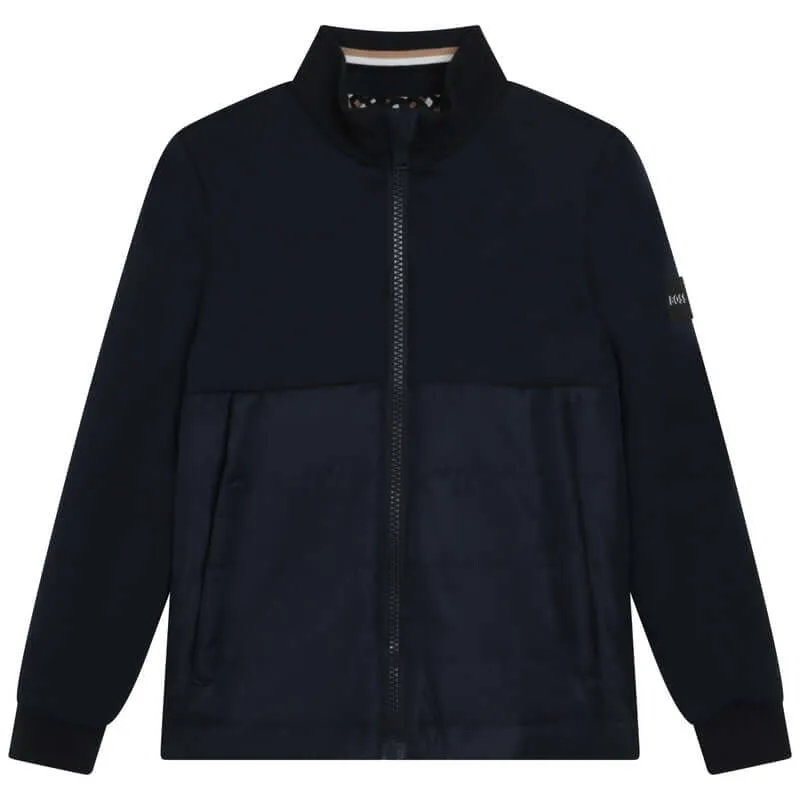 Veste à fermeture éclair noire pour garçons