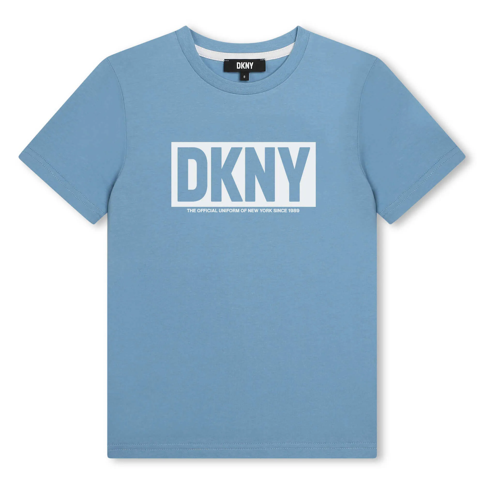 T-shirt en coton avec logo bleu audacieux pour garçons