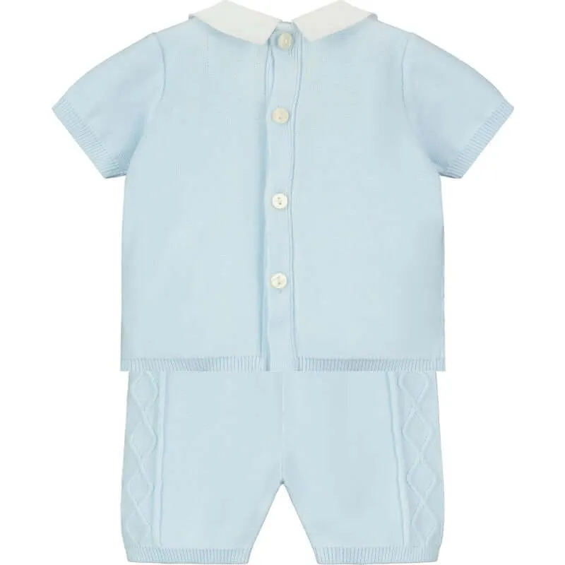 Ensemble de shorts en coton bleu diamant pour garçons