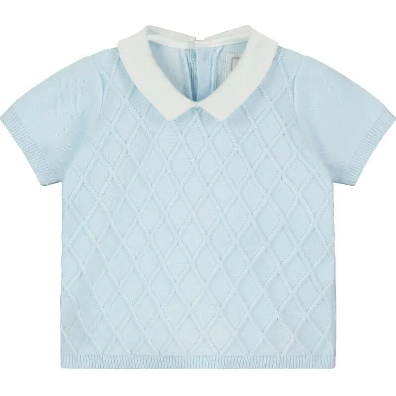Ensemble de shorts en coton bleu diamant pour garçons