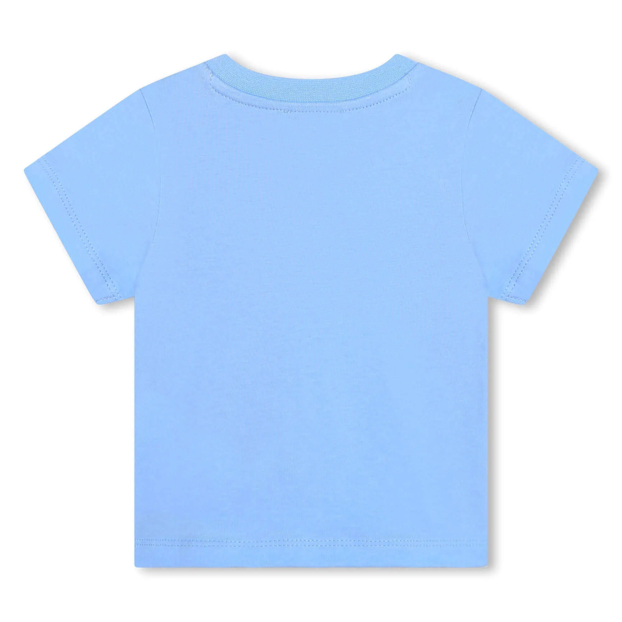 T-shirt en coton bleu pour garçons avec logo Kenzo Paris
