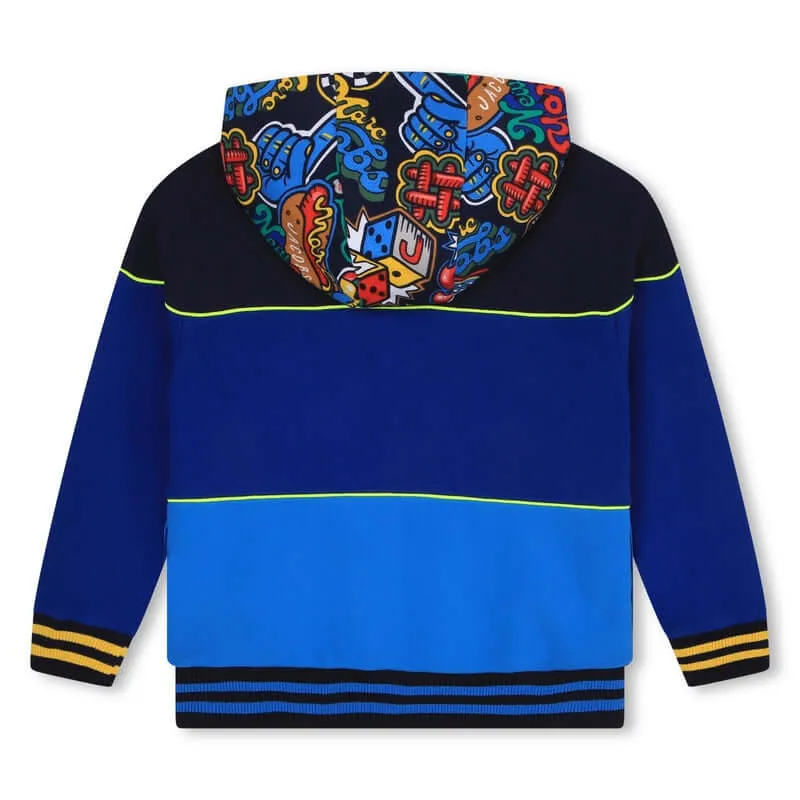 Veste à capuche en coton bleu pour garçons