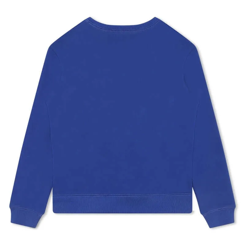 Sweat-shirt en coton bleu pour garçons