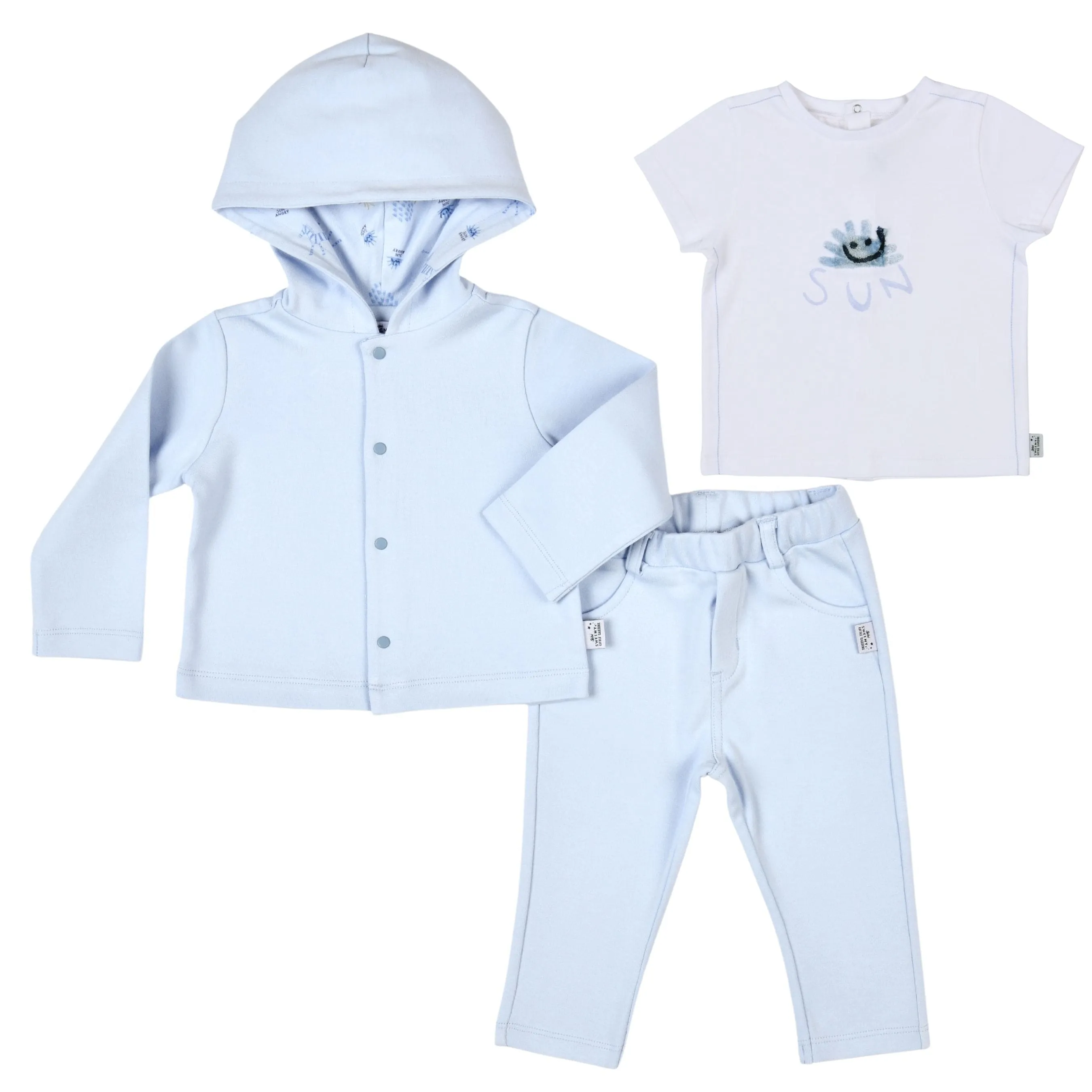 Ensemble de survêtement en coton bleu pour garçons (2) Babykids_Bebe-Sweeny