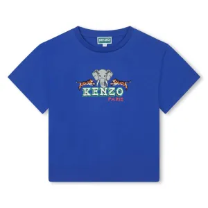 T-shirt à manches courtes 'JUNGLE GAME' Bleu pour garçons