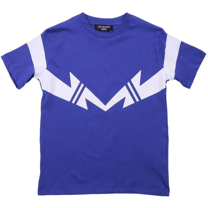 T-shirt Garçon Éclair Bleu