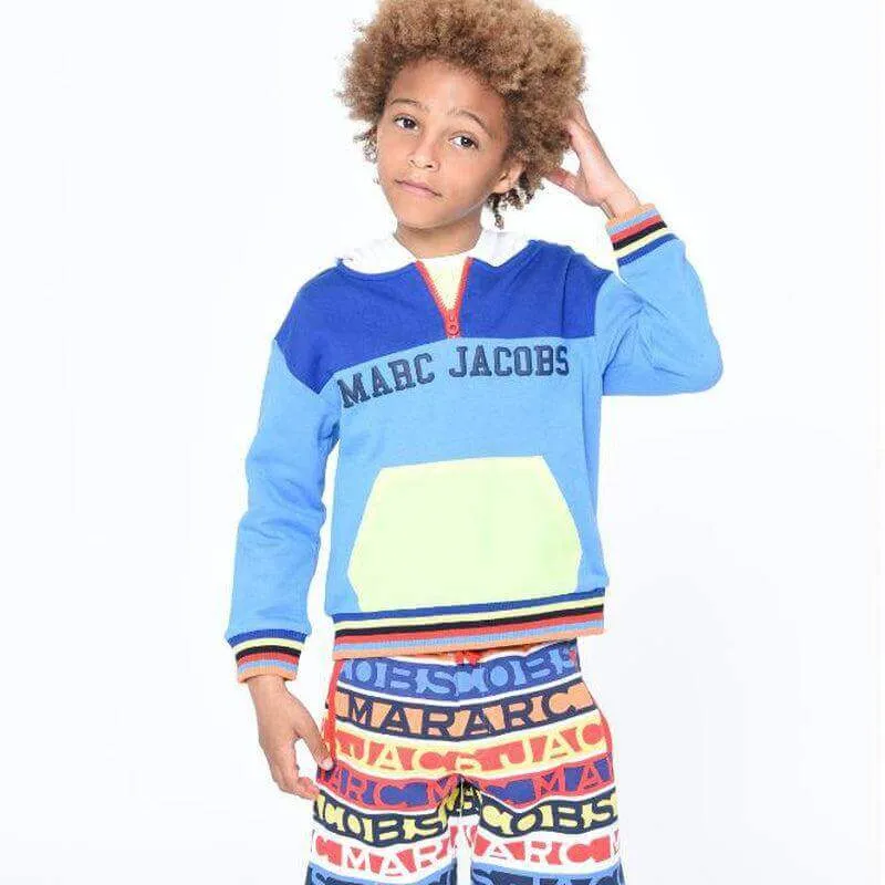Sweat à capuche bleu pour garçons avec logo