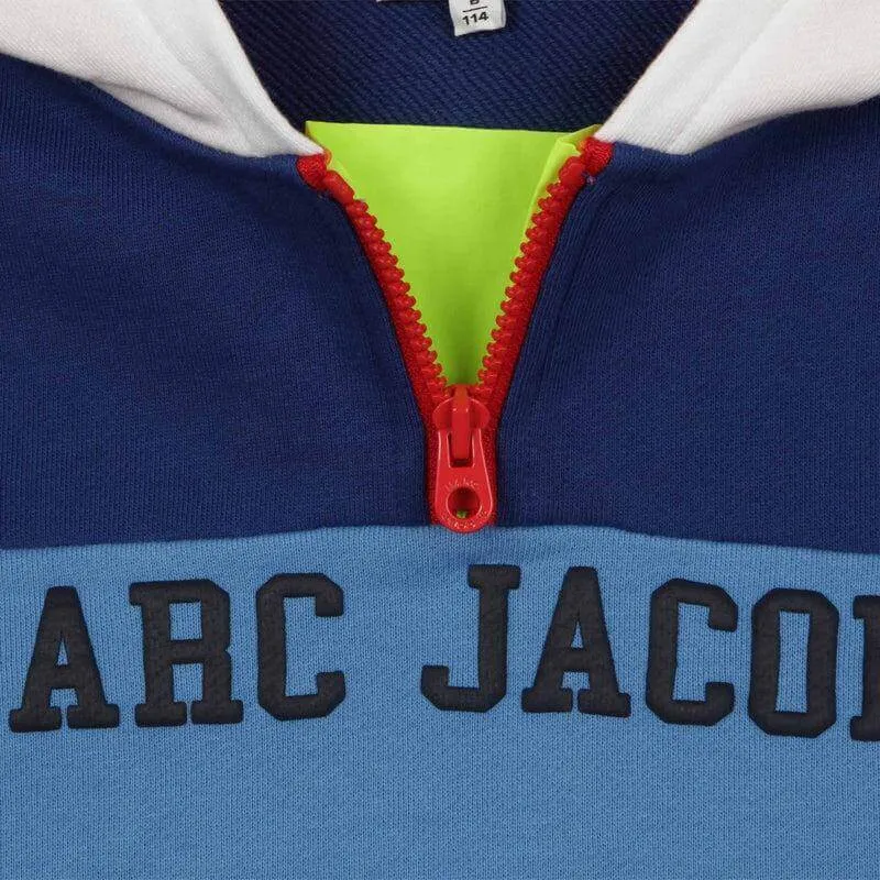 Sweat à capuche bleu pour garçons avec logo
