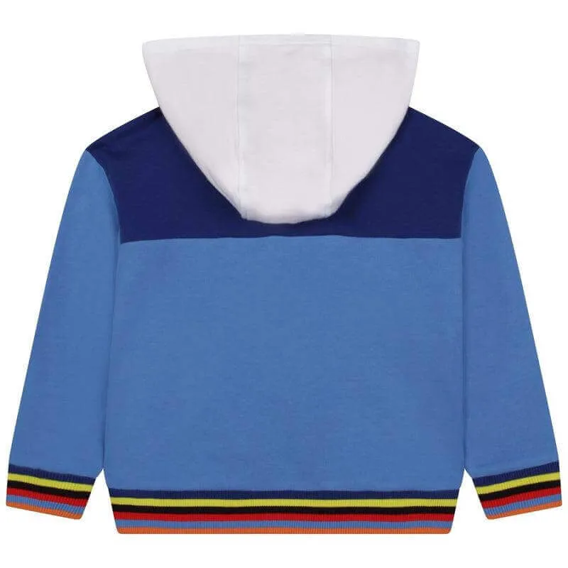 Sweat à capuche bleu pour garçons avec logo