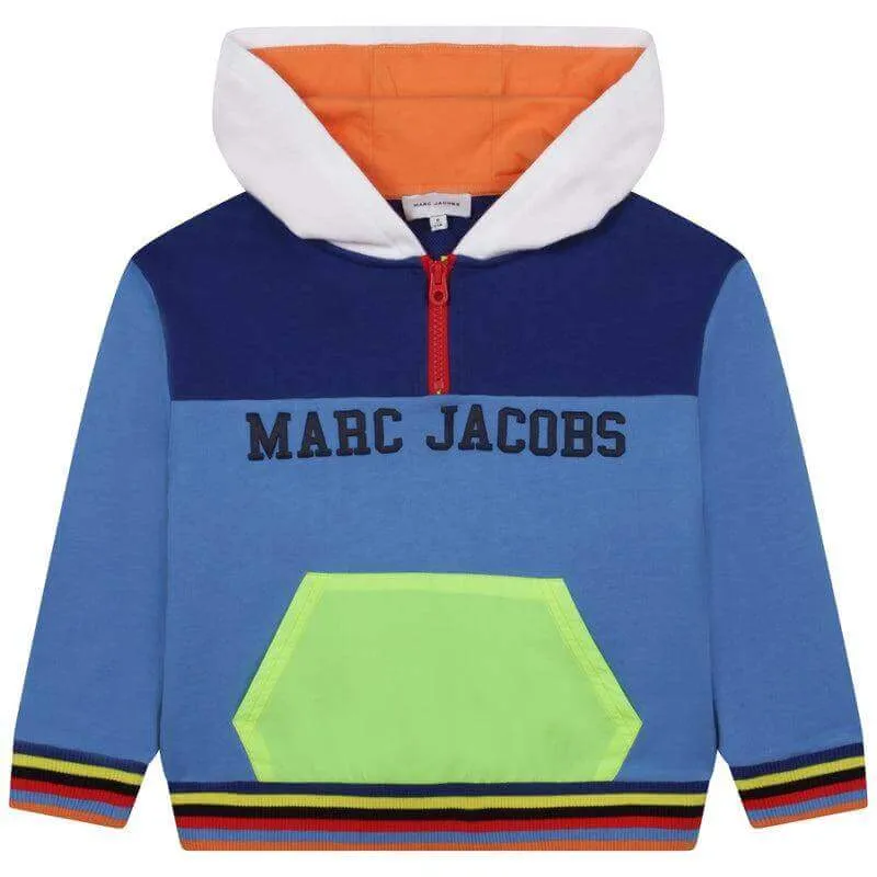 Sweat à capuche bleu pour garçons avec logo
