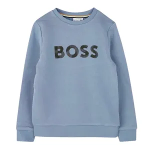Sweat-shirt à logo bleu pour garçons