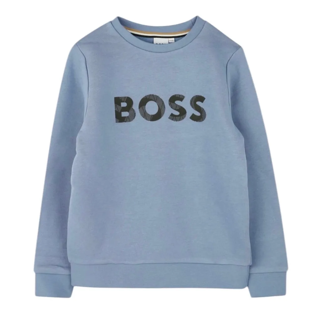 Sweat-shirt à logo bleu pour garçons
