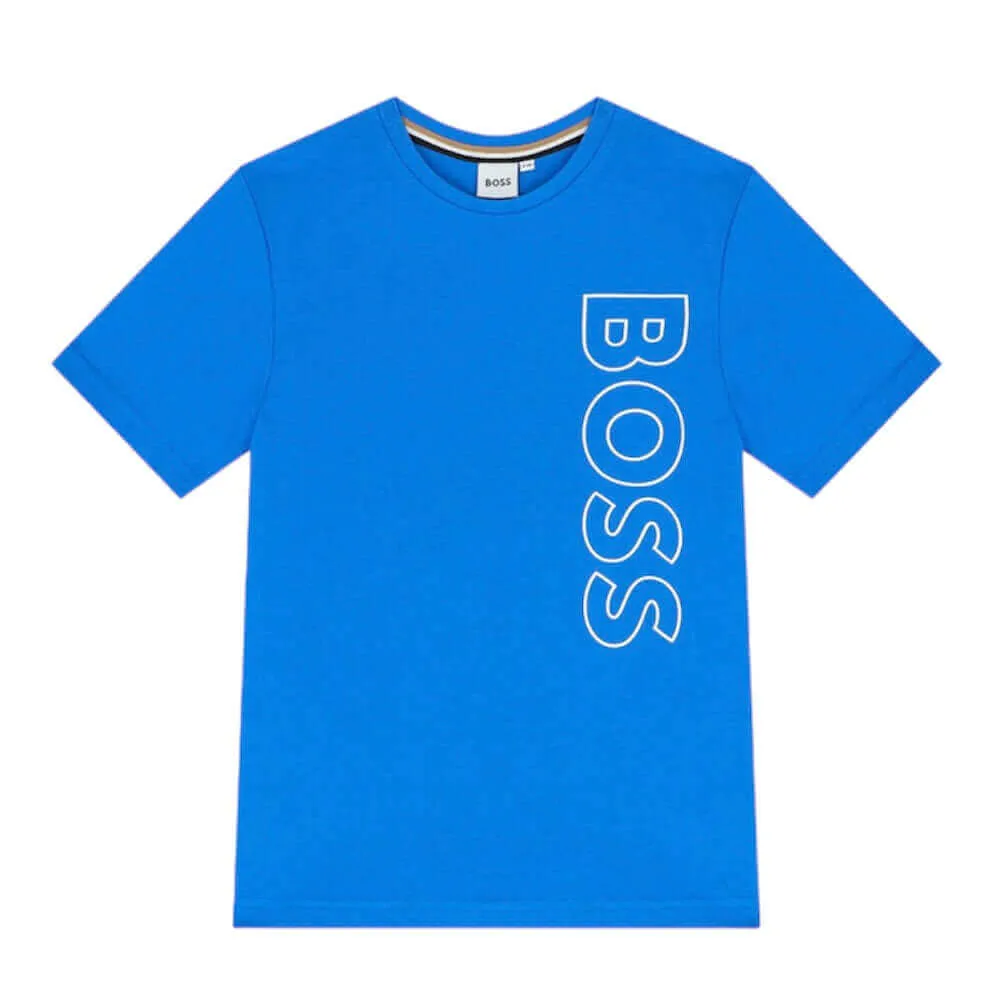 T-shirt à manches courtes avec logo bleu pour garçons