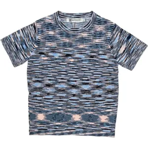 T-shirt pour garçons en teinture spatiale bleue
