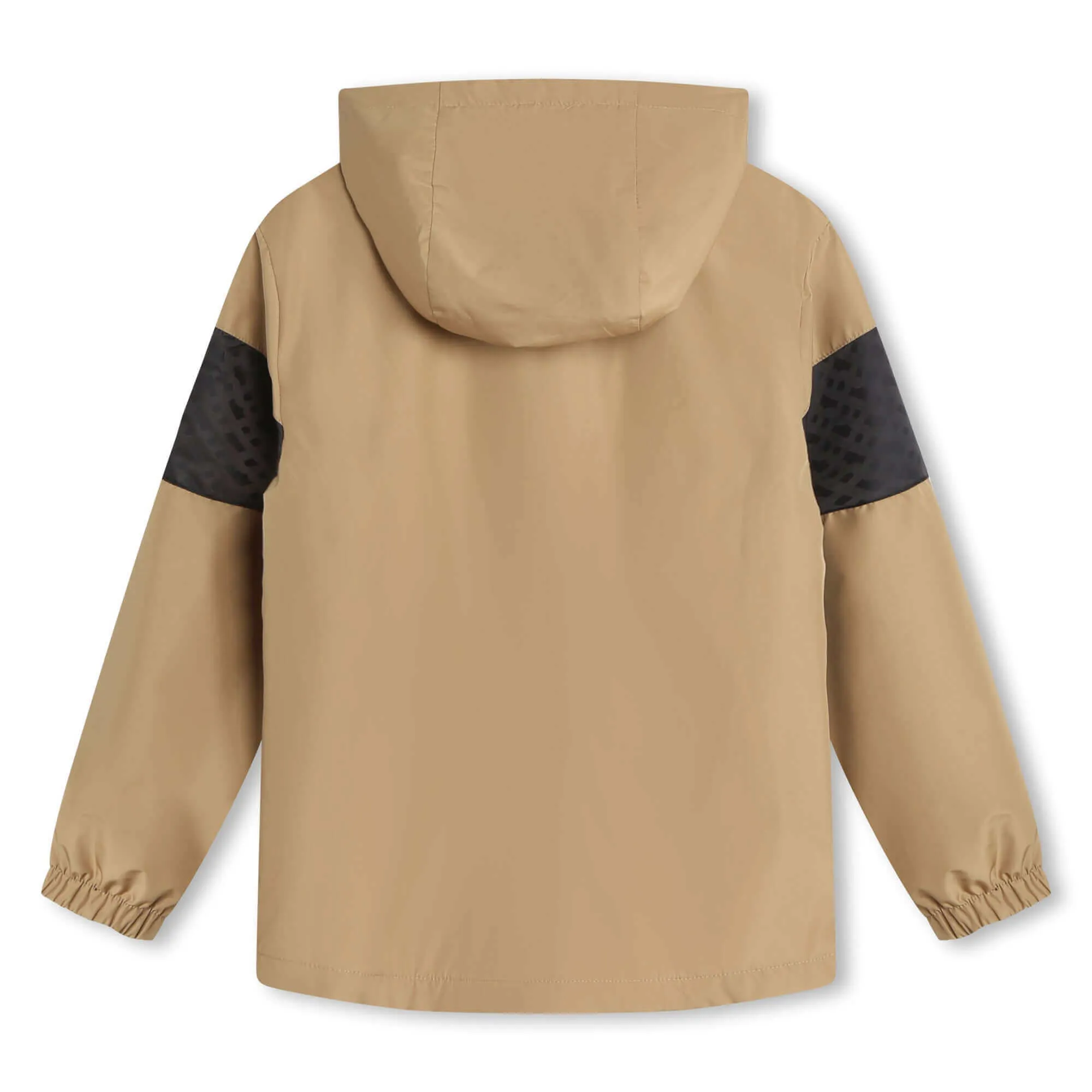 Veste coupe-vent marron et noire pour garçons