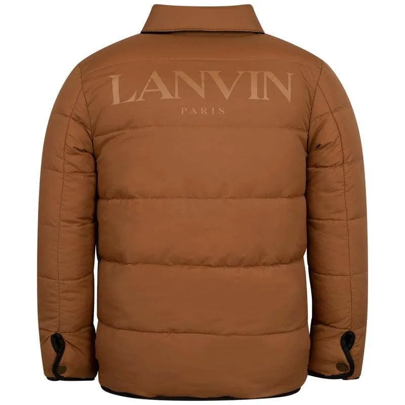 Veste en duvet réversible marron pour garçons