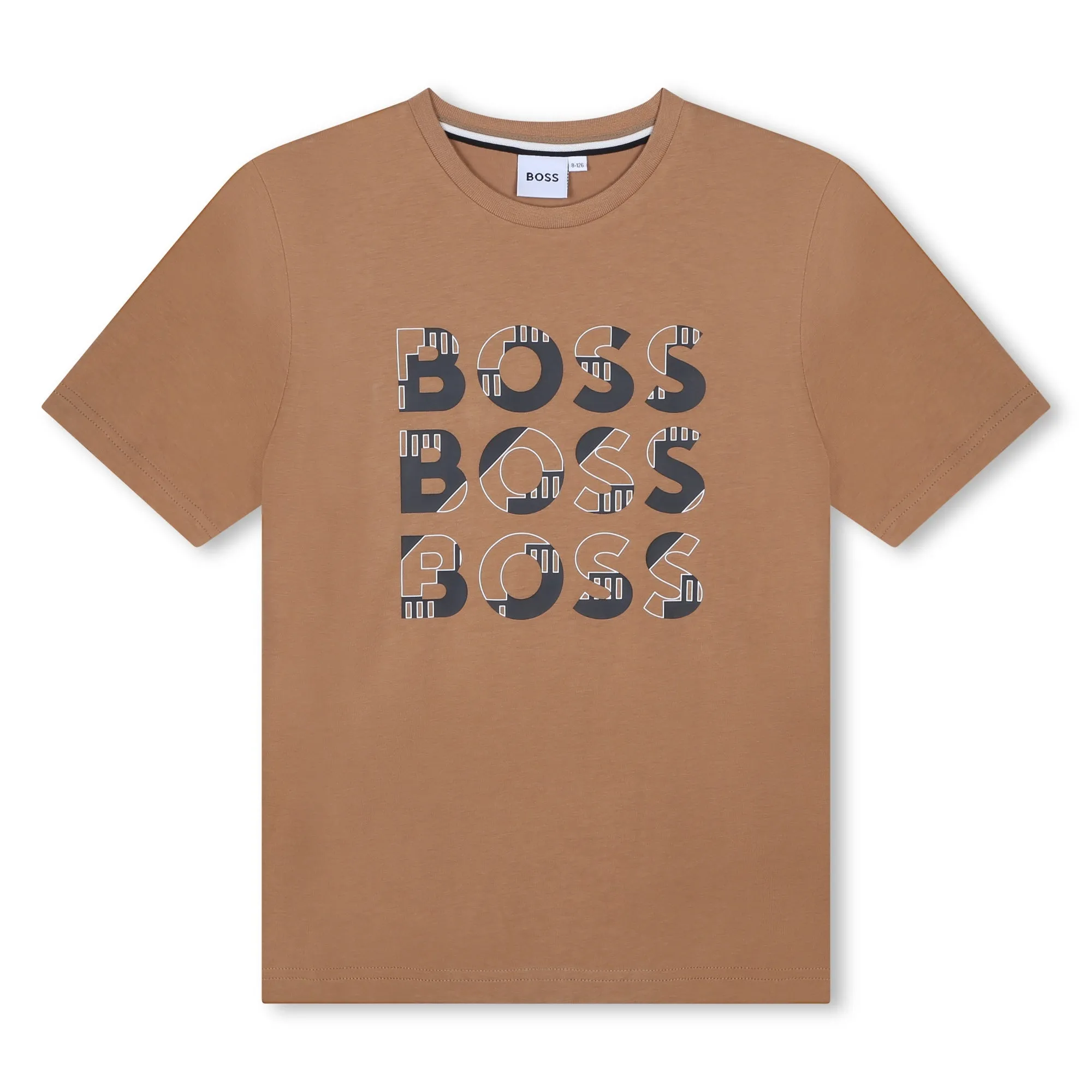 T-shirt à manches courtes marron pour garçons