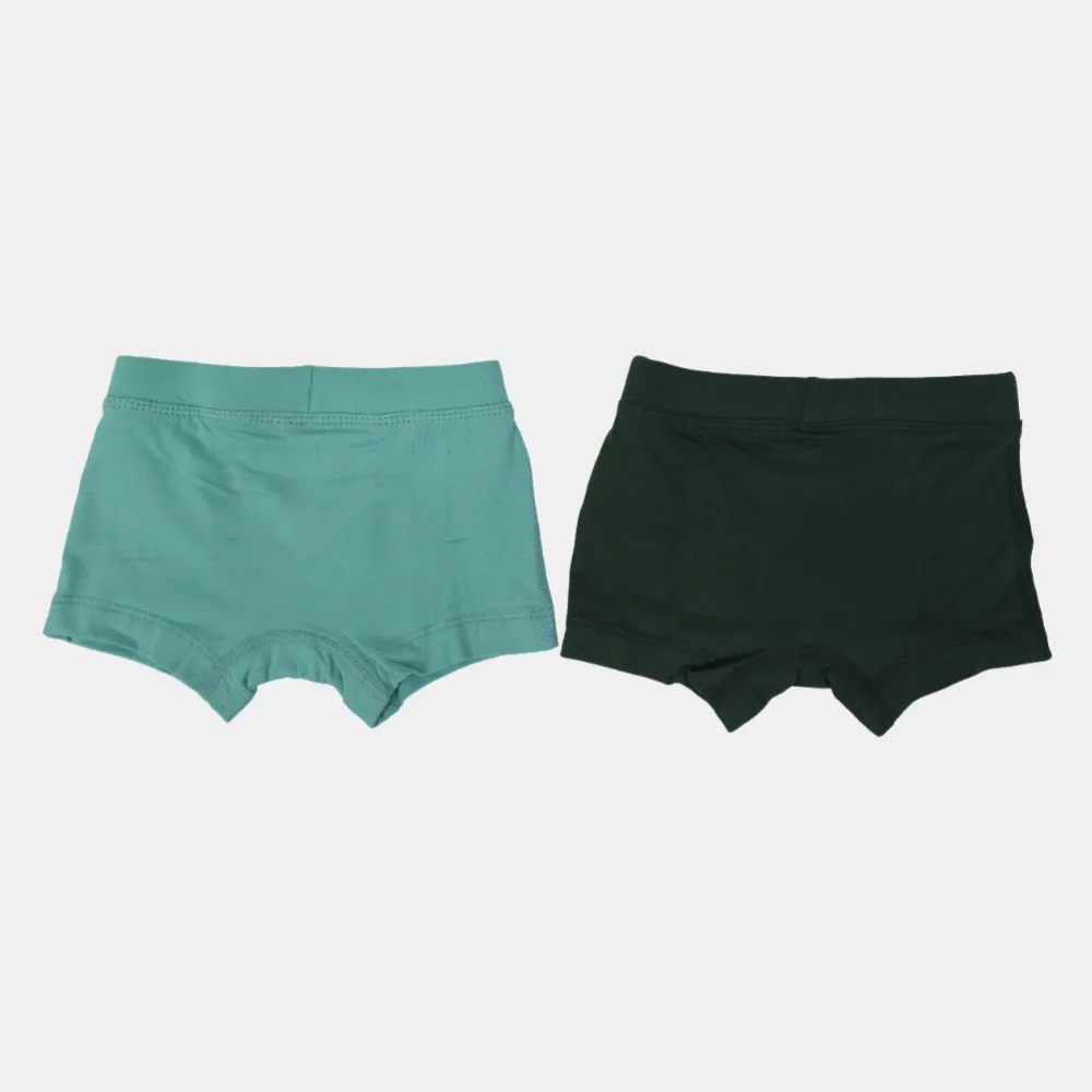 Boxers en Coton pour Garçons – Olive & Pistache (Lot de 2)