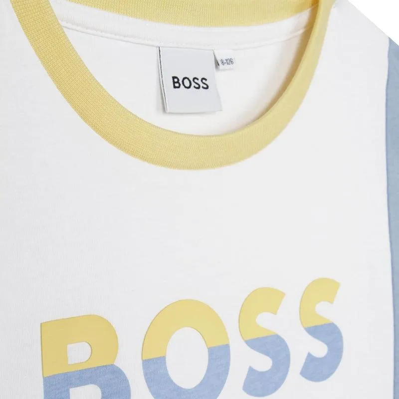 T-shirt en coton à manches courtes citron pour garçons