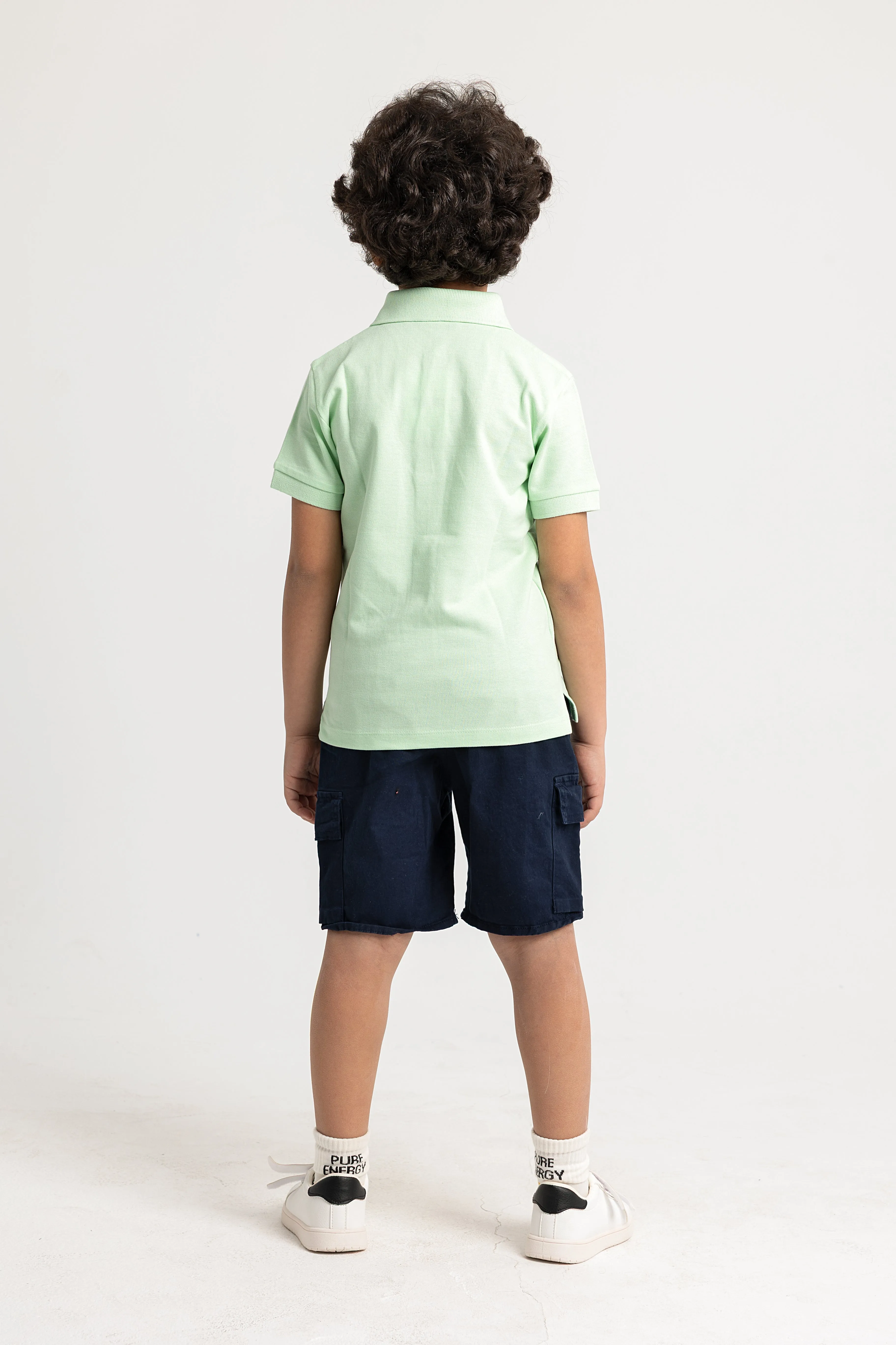 Polo en coton uni pour garçons