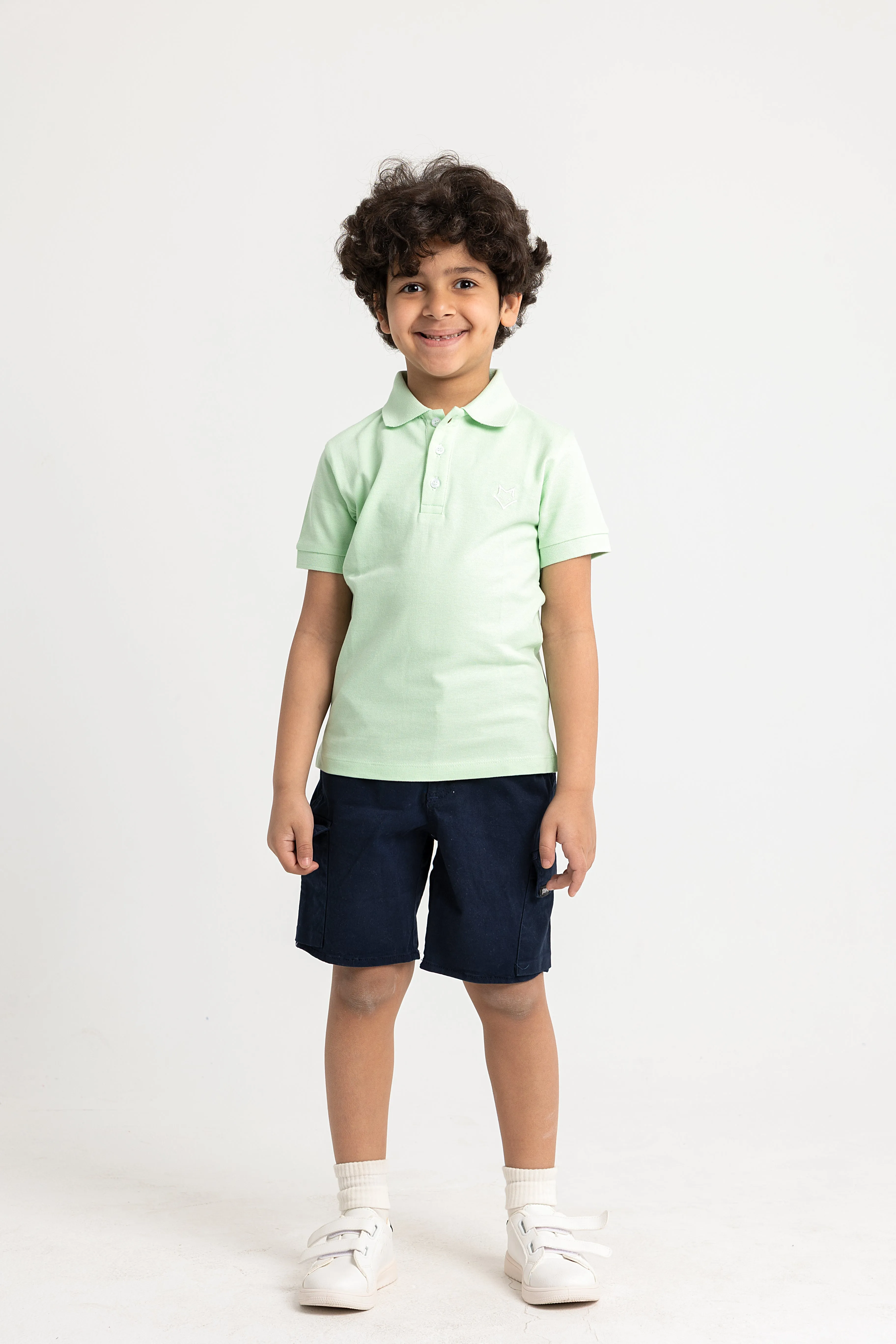 Polo en coton uni pour garçons