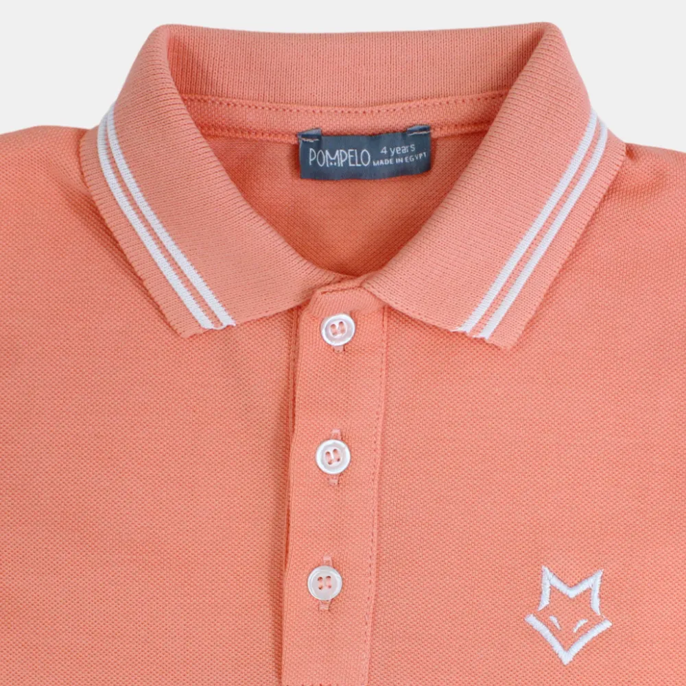 Polo en coton uni pour garçons