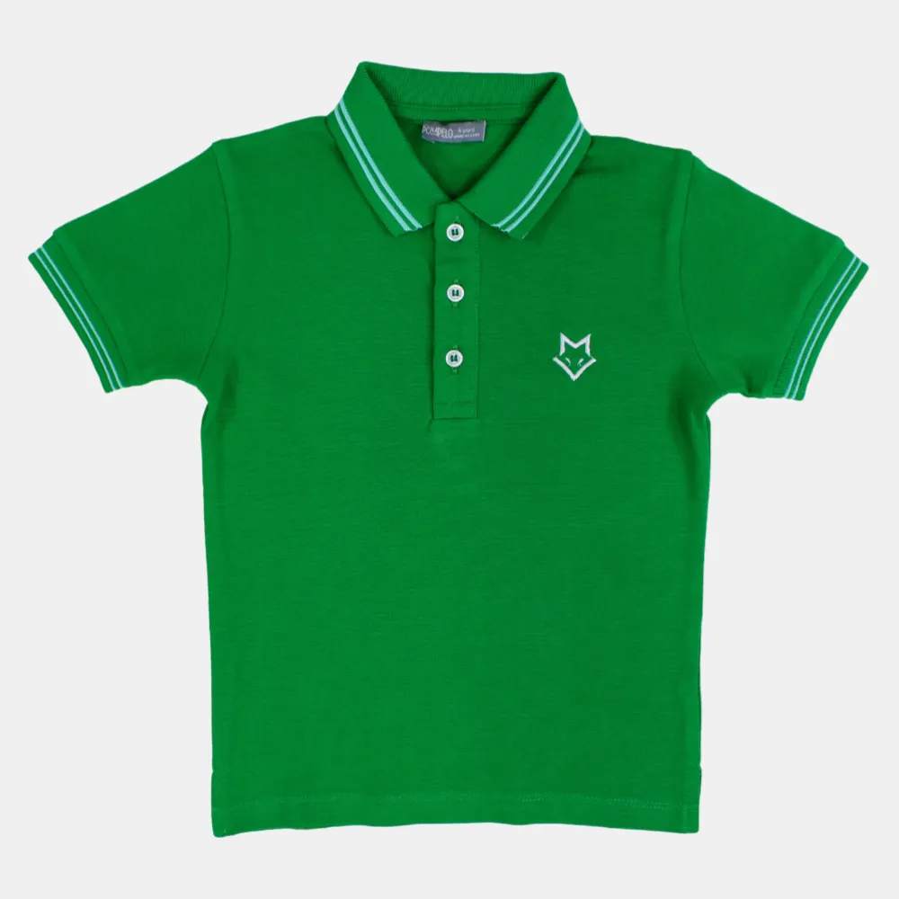 Polo en coton uni pour garçons