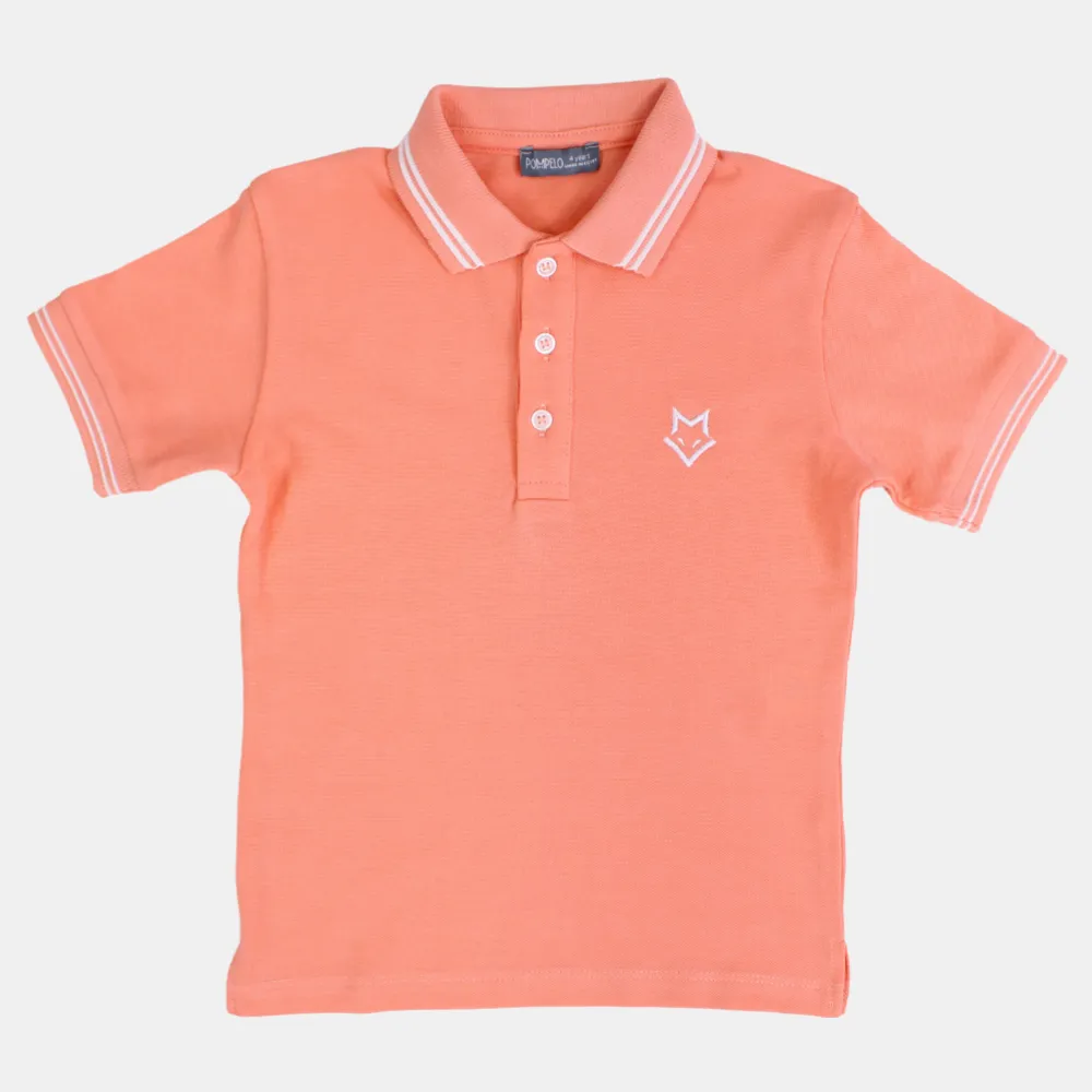 Polo en coton uni pour garçons