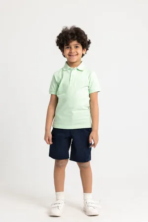 Polo en coton uni pour garçons