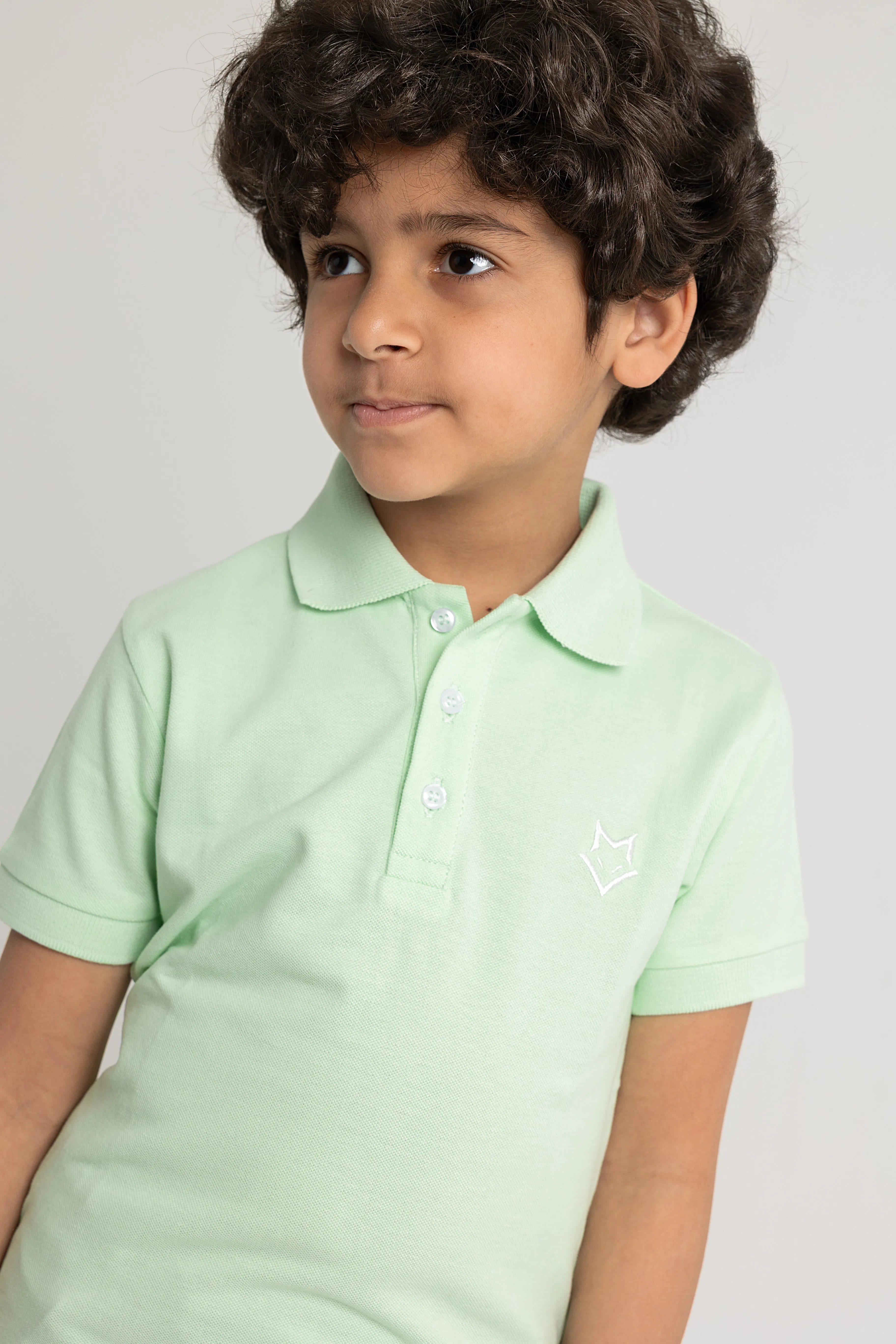 Polo en coton uni pour garçons