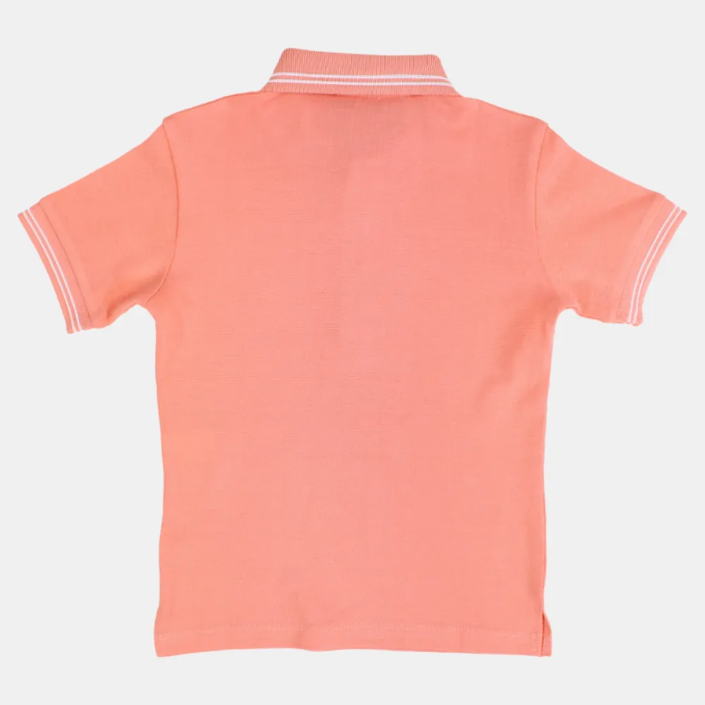 Polo en coton uni pour garçons