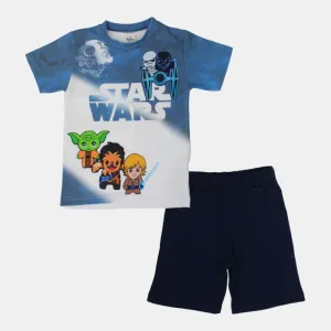 Pyjama en coton à manches courtes pour garçons – Design 
