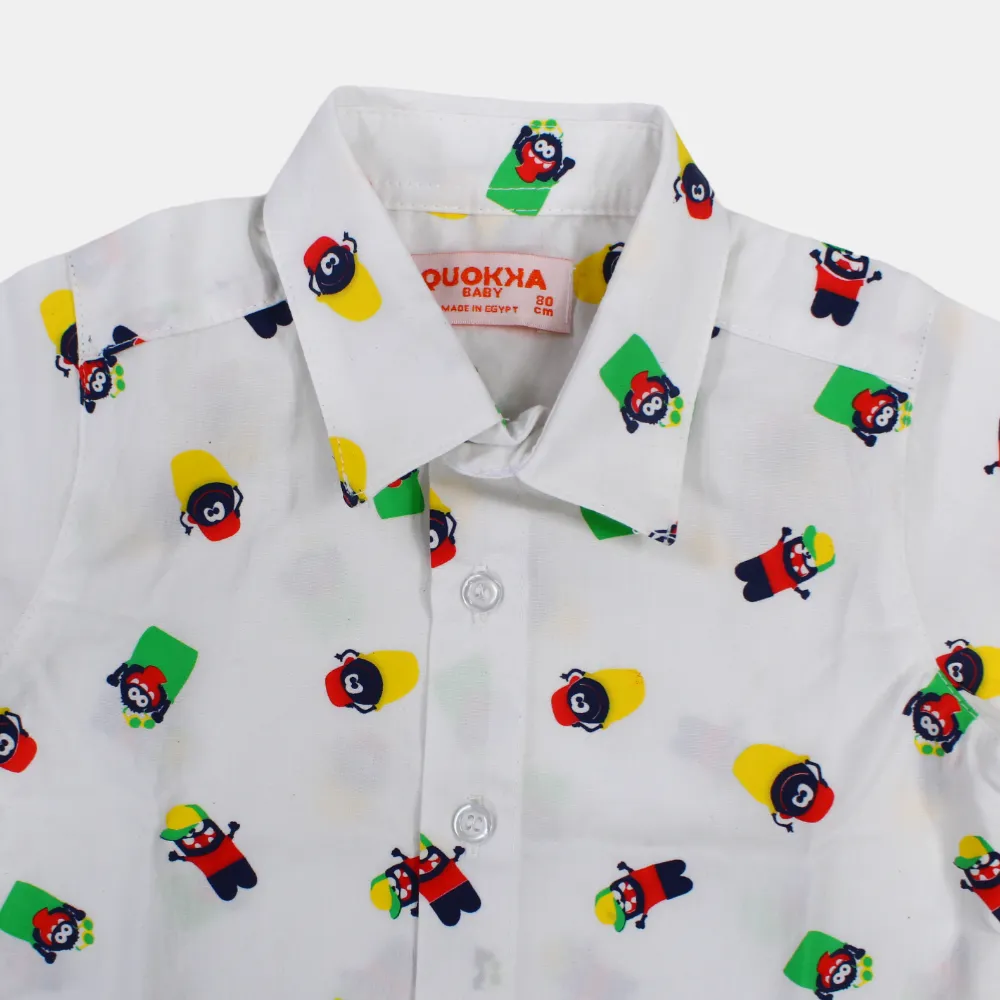 Chemise en coton à manches courtes pour garçon avec un design amusant