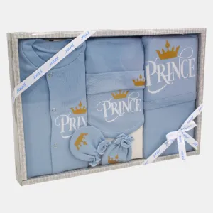 Boîte Cadeau Vêtements pour Garçons – Ensemble Prince Héritier 5 Pièces en Bleu Clair