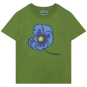 T-shirt Garçon Fleur Verte