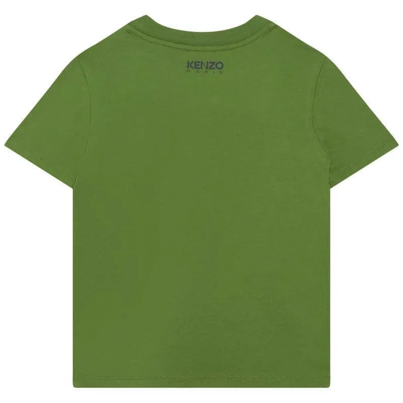 T-shirt Garçon Fleur Verte