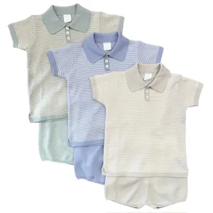 Ensemble Court Tricoté VERT pour Garçons