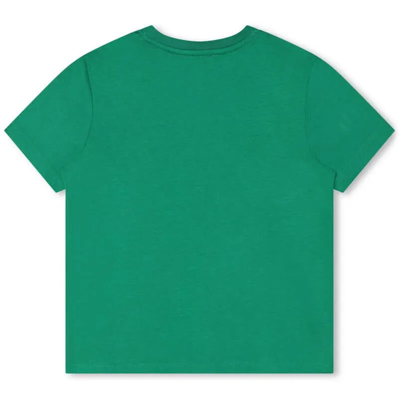 T-shirt en coton bio vert pour garçons